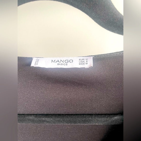 Mango Long Sleeve Black Wrap Dress size S - Picture 2 of 4